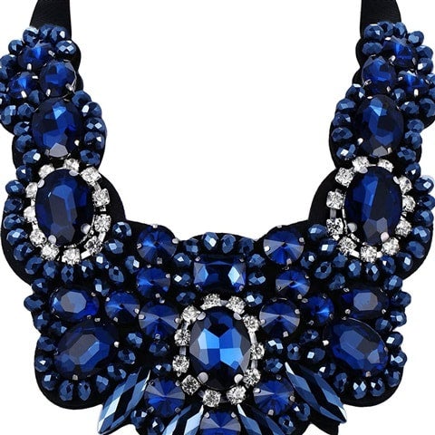 Navy Blue Rhinestone 